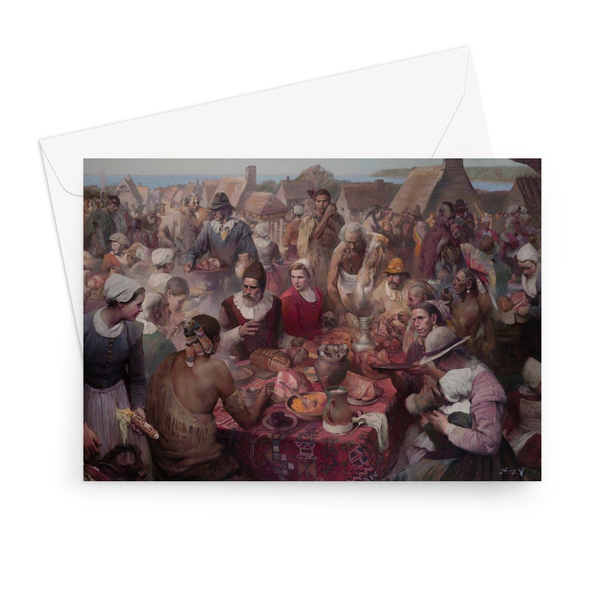 Thanksgiving 1621 Greeting Card