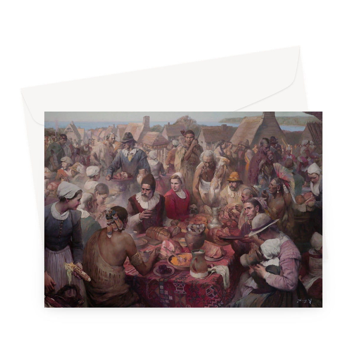 Thanksgiving 1621 Greeting Card
