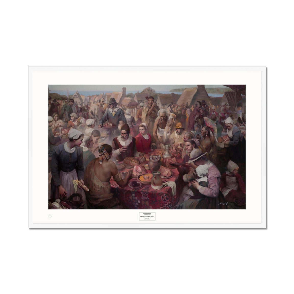 Thanksgiving 1621 Framed Print