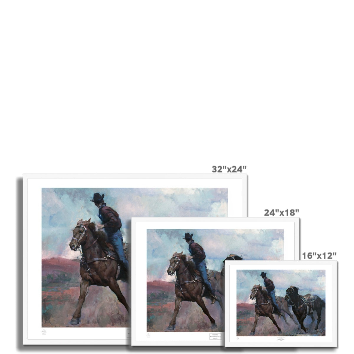 Empty Saddle Framed Print