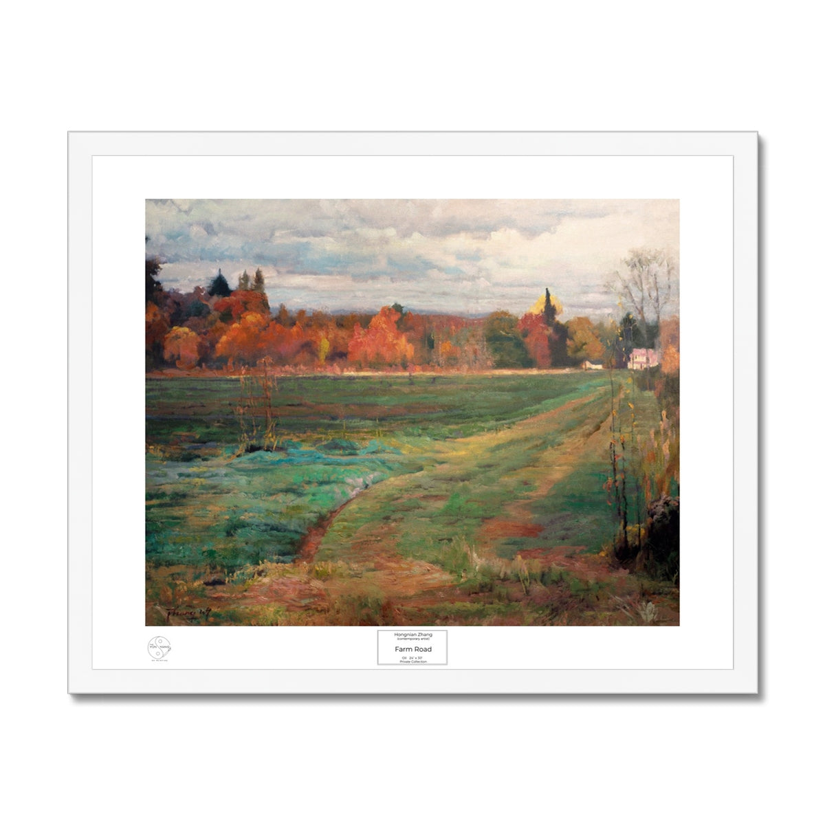 Farm Road Framed Print