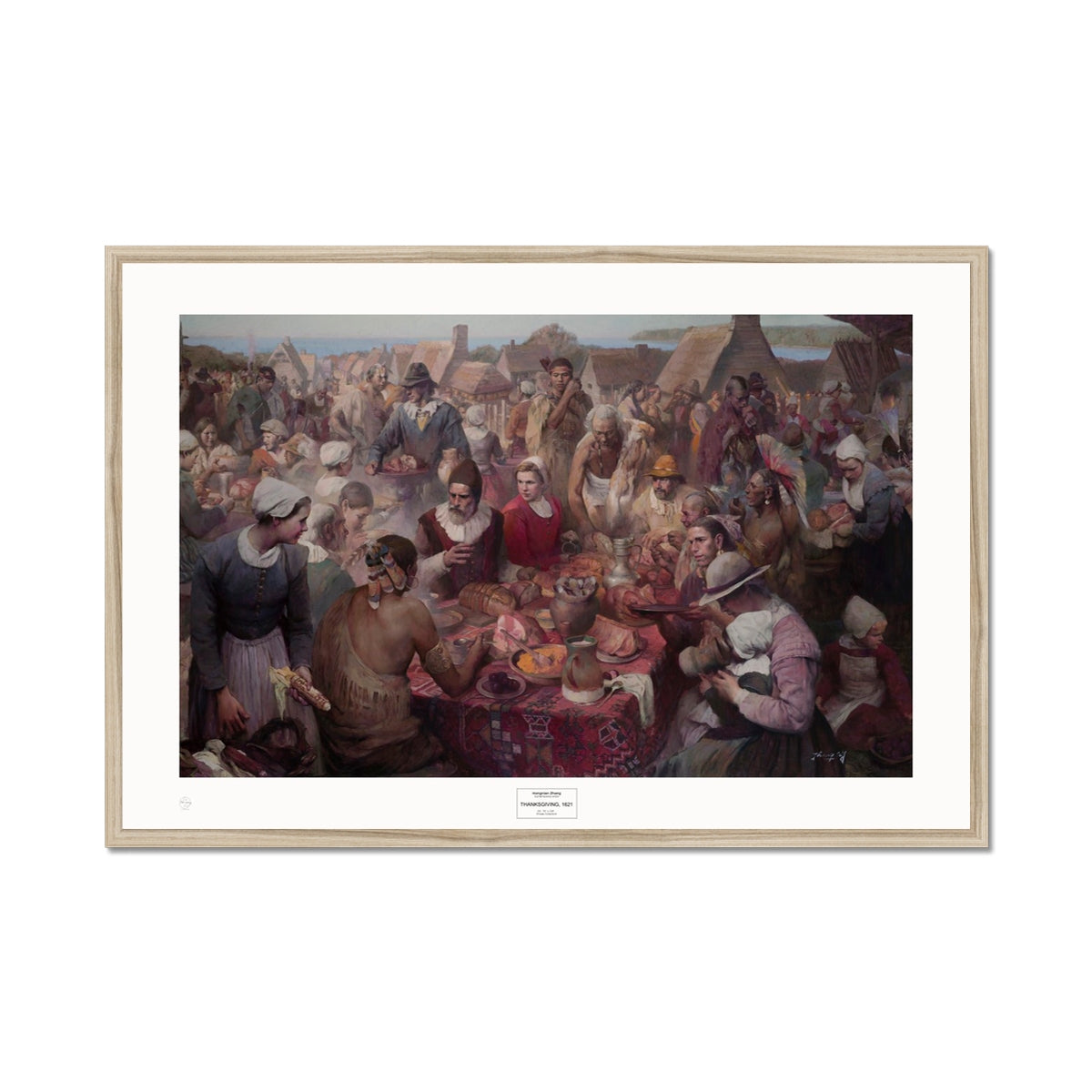 Thanksgiving 1621 Framed Print